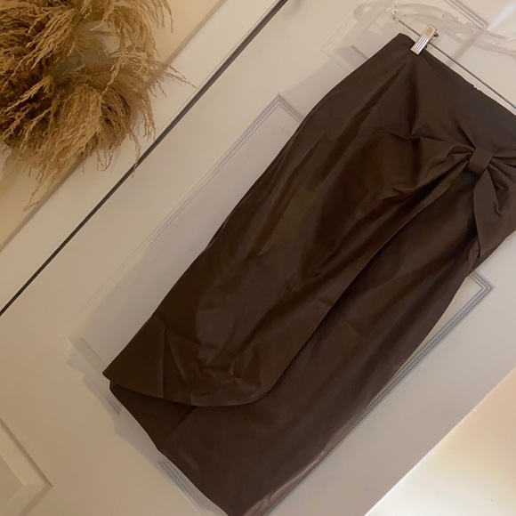 Zara  chocolate brown midi skirt - Picture 4 of 5